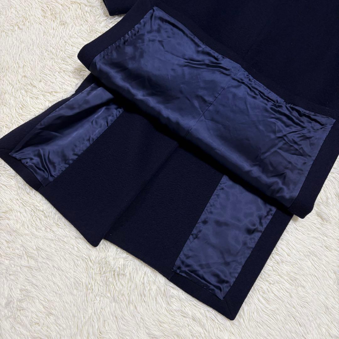 Deuxieme Classe ビーバーコート　ネイビー　ロング　ウール