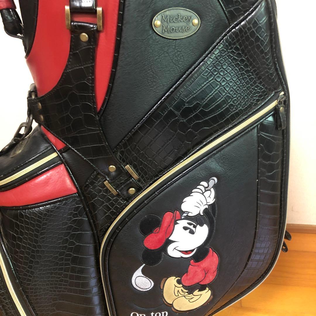 ミッキーマウス キャディバッグ ブラック フード付き