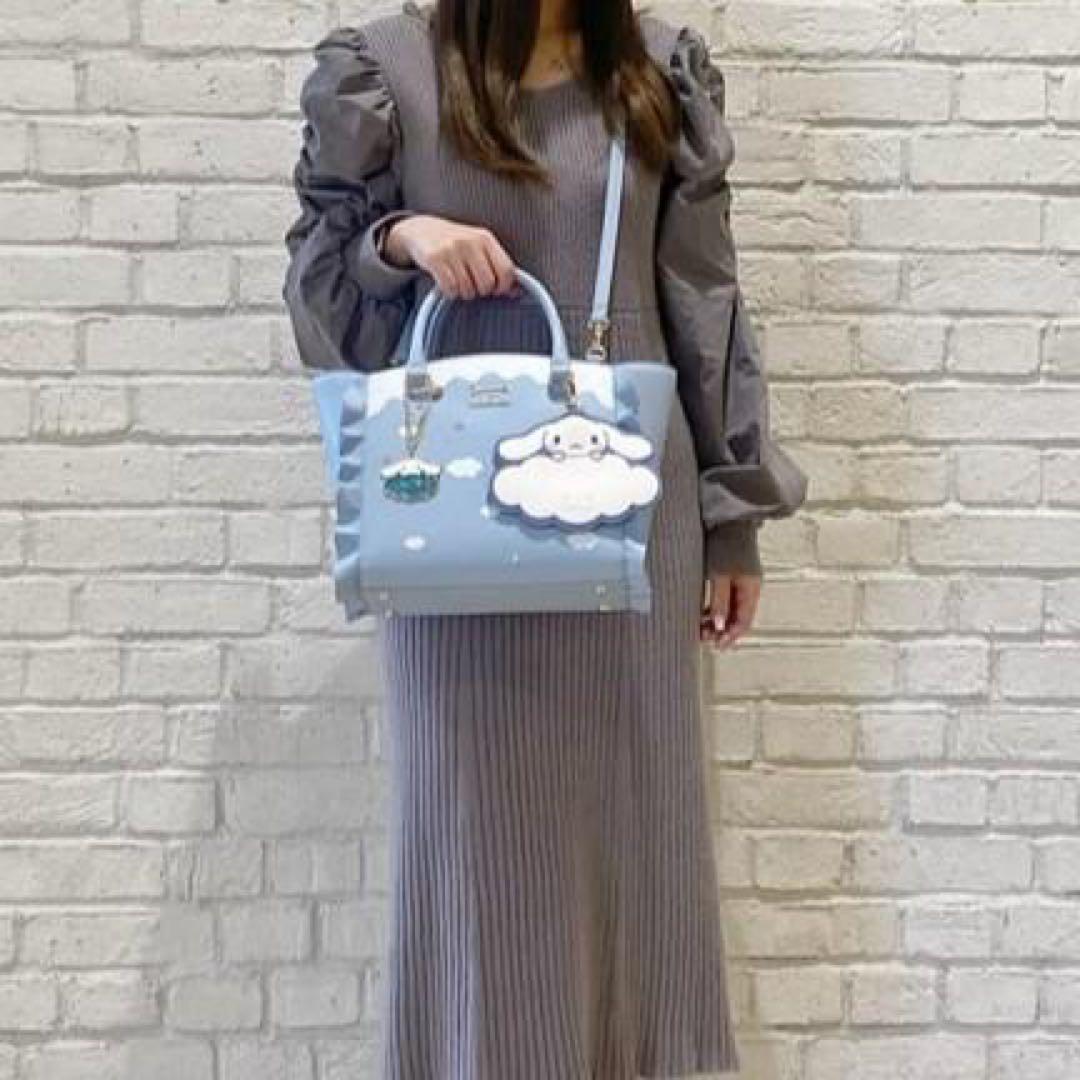 【ミルクティー】サマンサベガ シナモロール バッグ 2way コラボ
