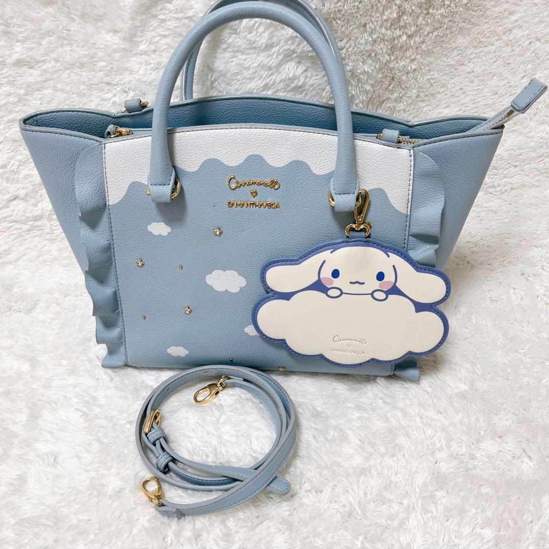 【ミルクティー】サマンサベガ シナモロール バッグ 2way コラボ