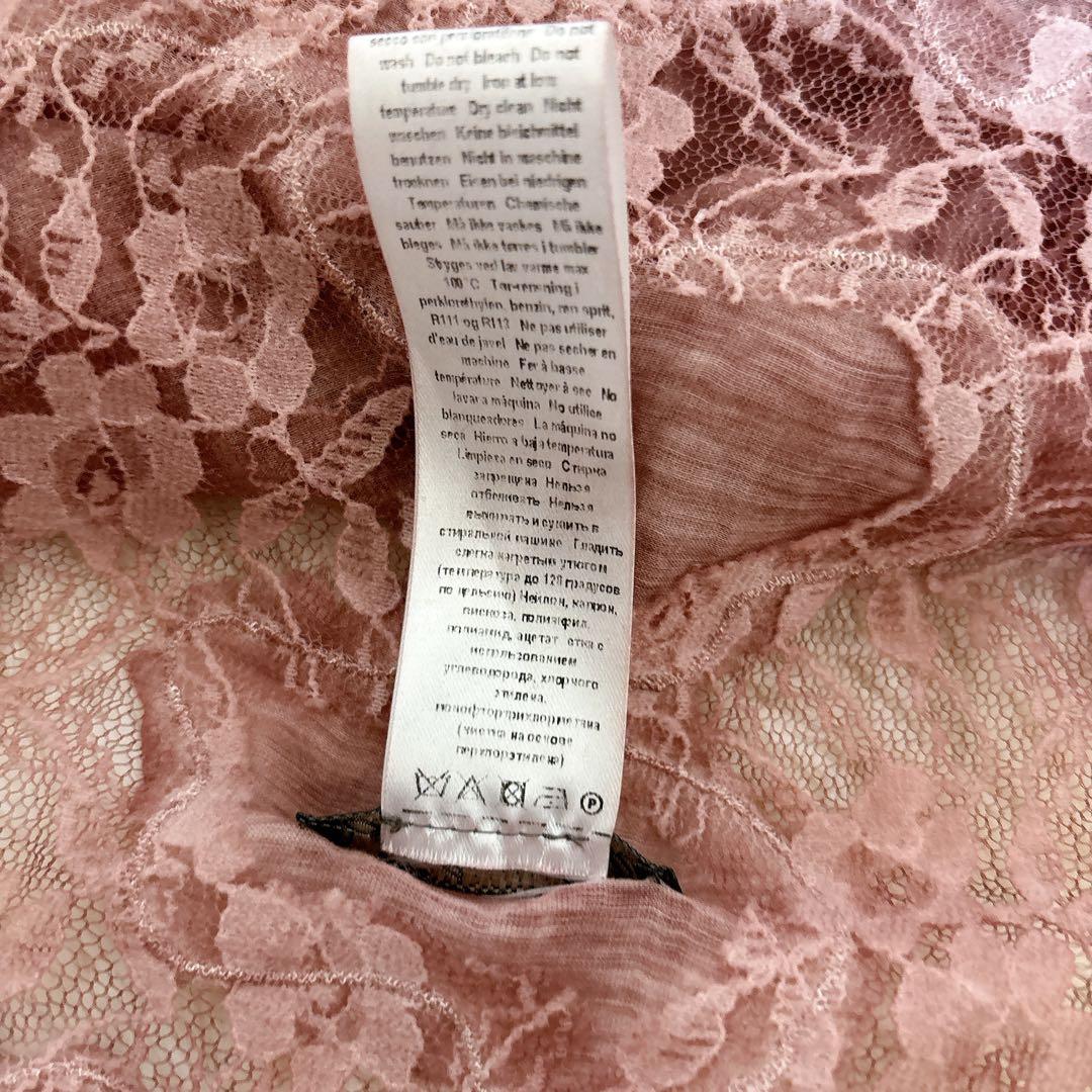 美品☆Faliero Sarti レース ストール ローズピンク フラワー 絹