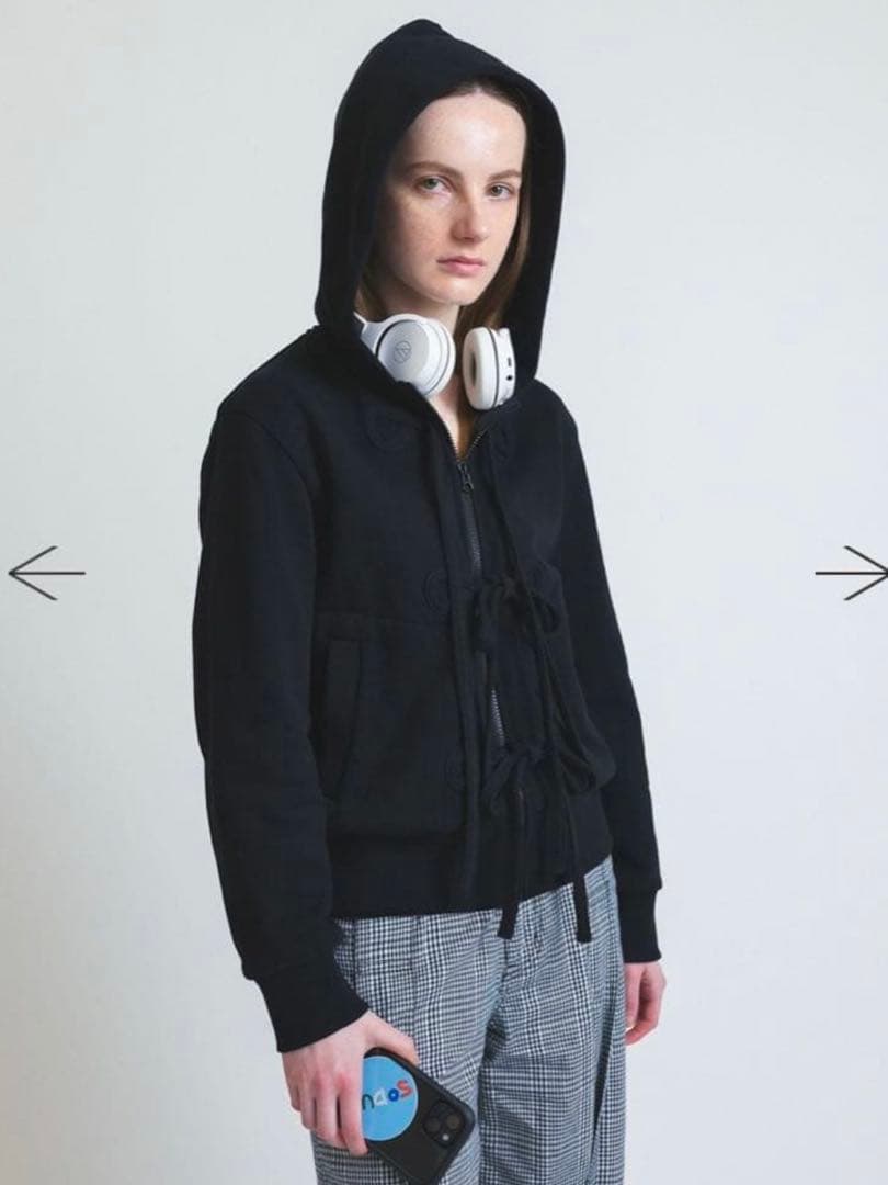 限定値下げsoduk ribbon zip hoodie 25ss