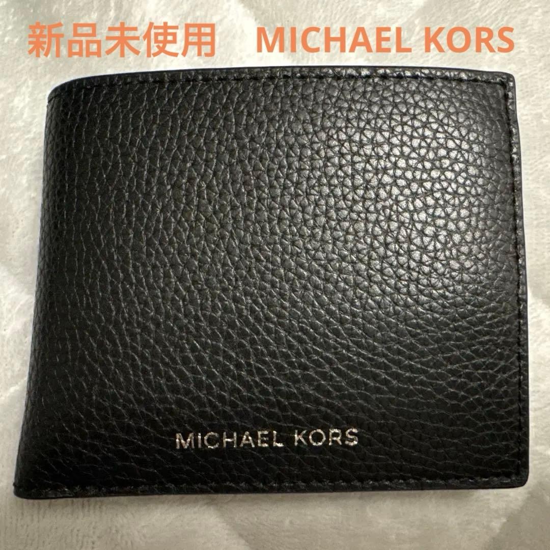 MICHAEL KORS ブラック 二つ折り財布 メンズ 新品