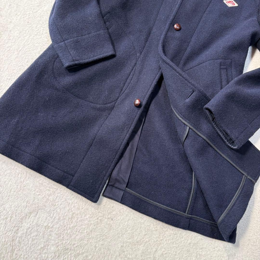 ダントン モッサコート ウールコート メンズXXL相当 ロング丈 くるみボタン