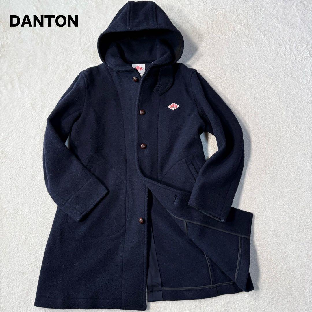 ダントン モッサコート ウールコート メンズXXL相当 ロング丈 くるみボタン