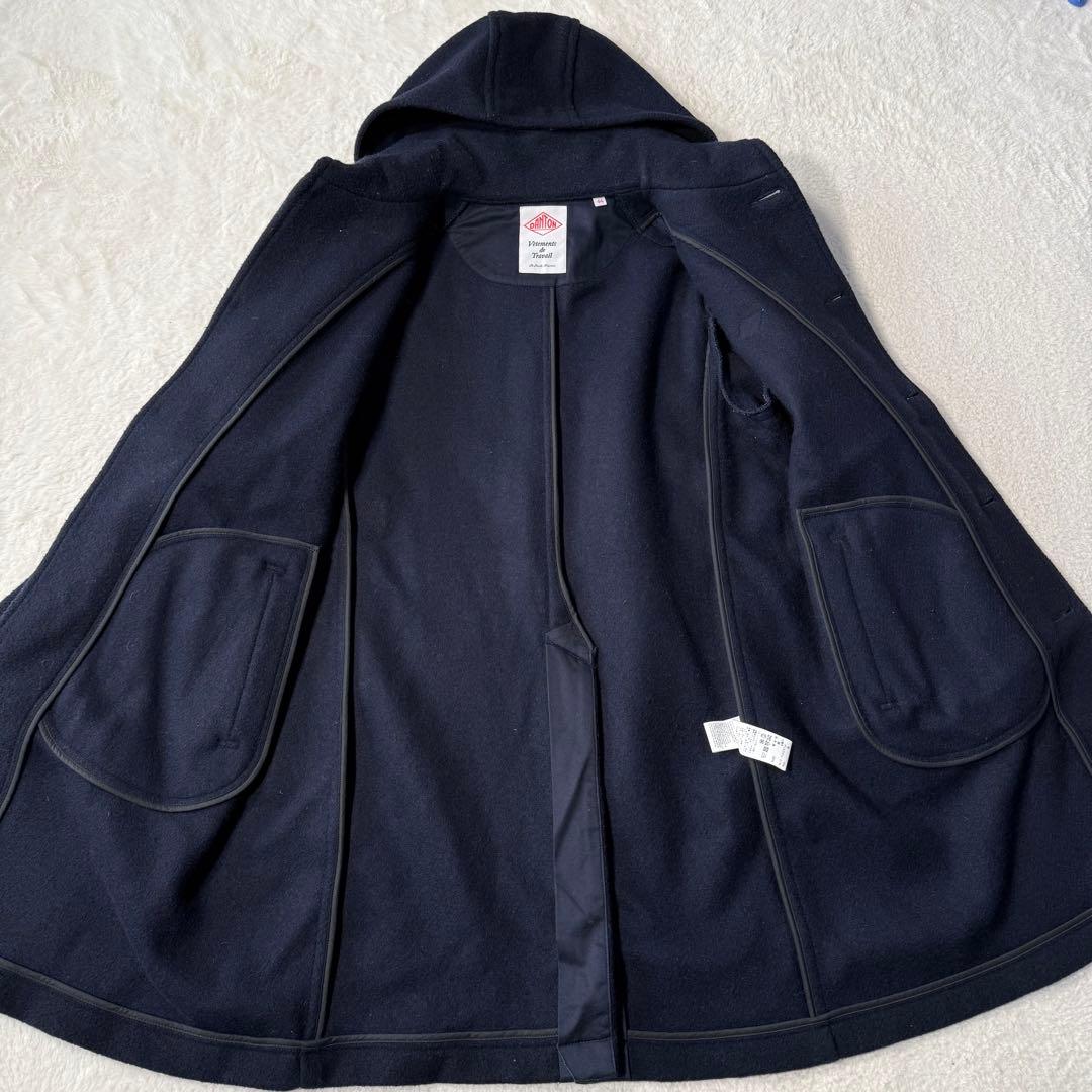 ダントン モッサコート ウールコート メンズXXL相当 ロング丈 くるみボタン