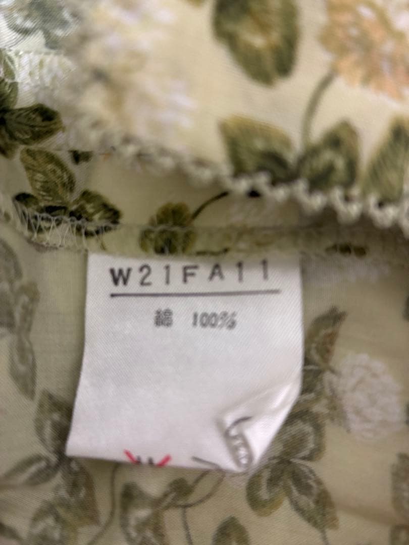 極美品✨ワンダフルワールド　カネコイサオ　花柄レース襟 半袖ロングワンピース