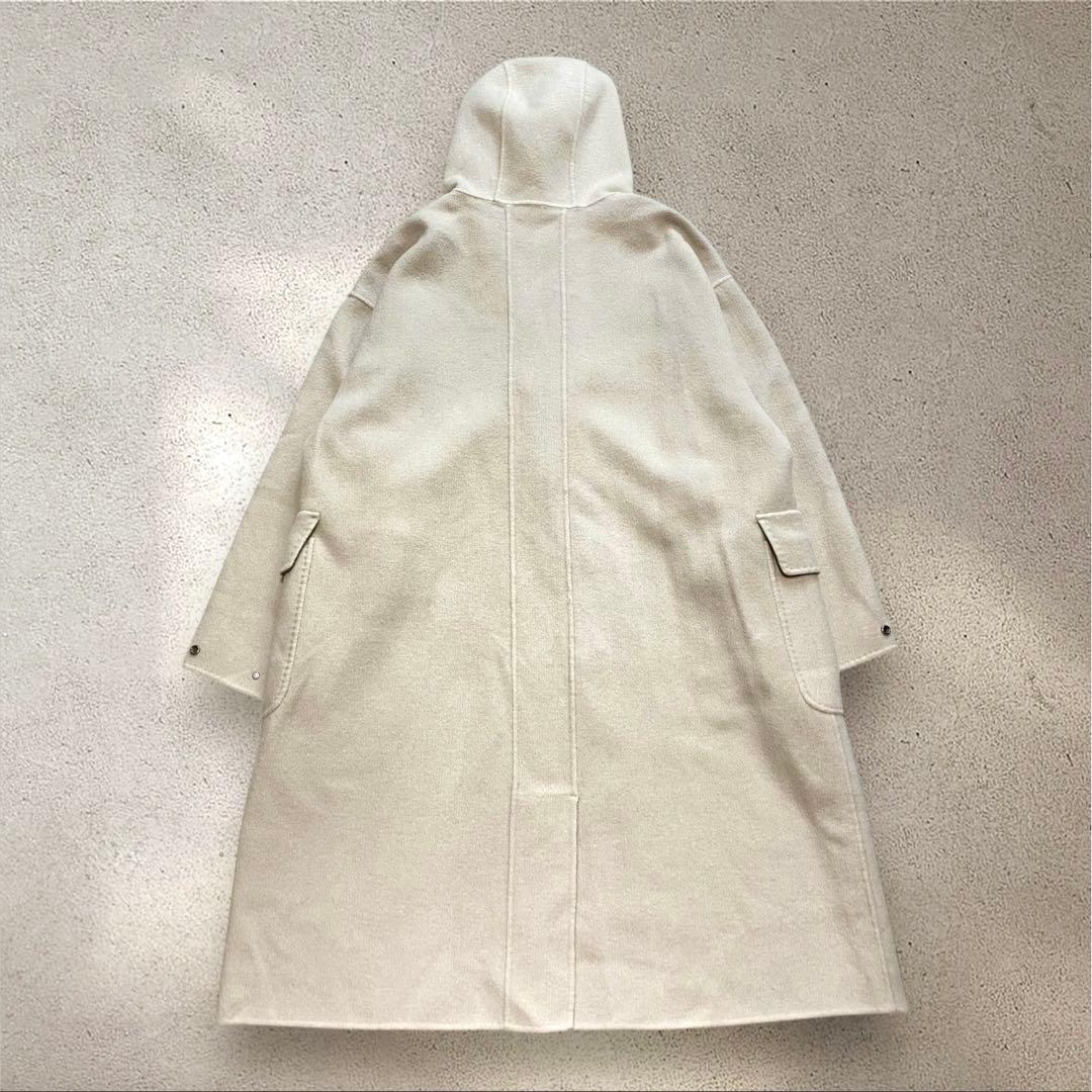 美品✨DoCLASSE カシミヤ混ウールリバー ダッフルコート　ベージュ　L