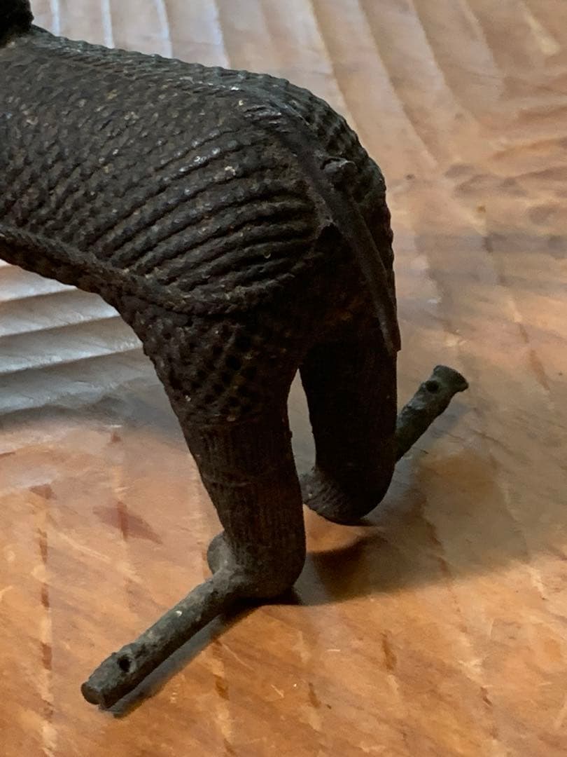 インド　コンド族　真鍮工芸品　馬に乗る騎士