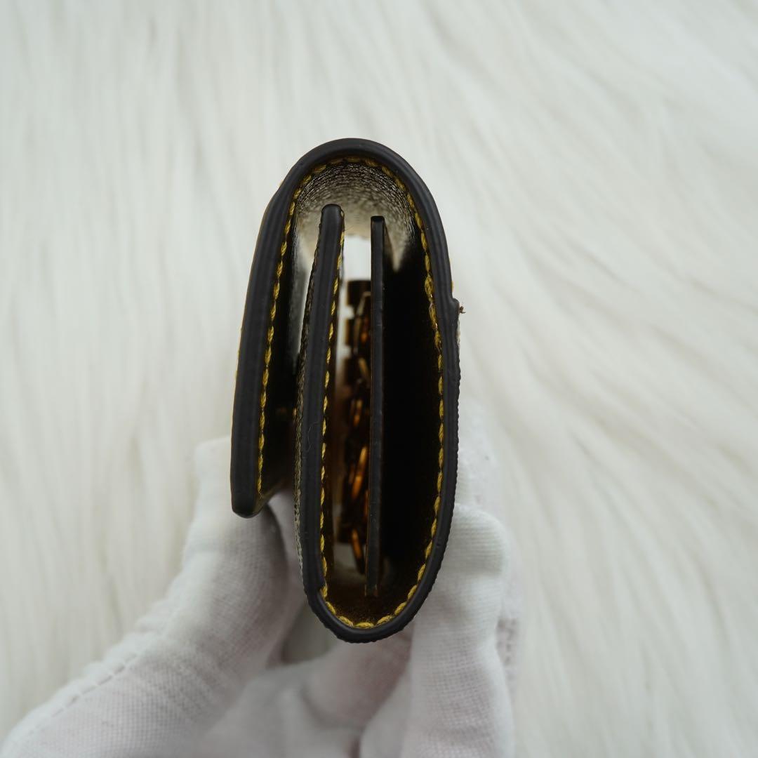 未使用品　箱付き　GUCCI グッチ　キーケース　GG柄　マーモント　ゴールド