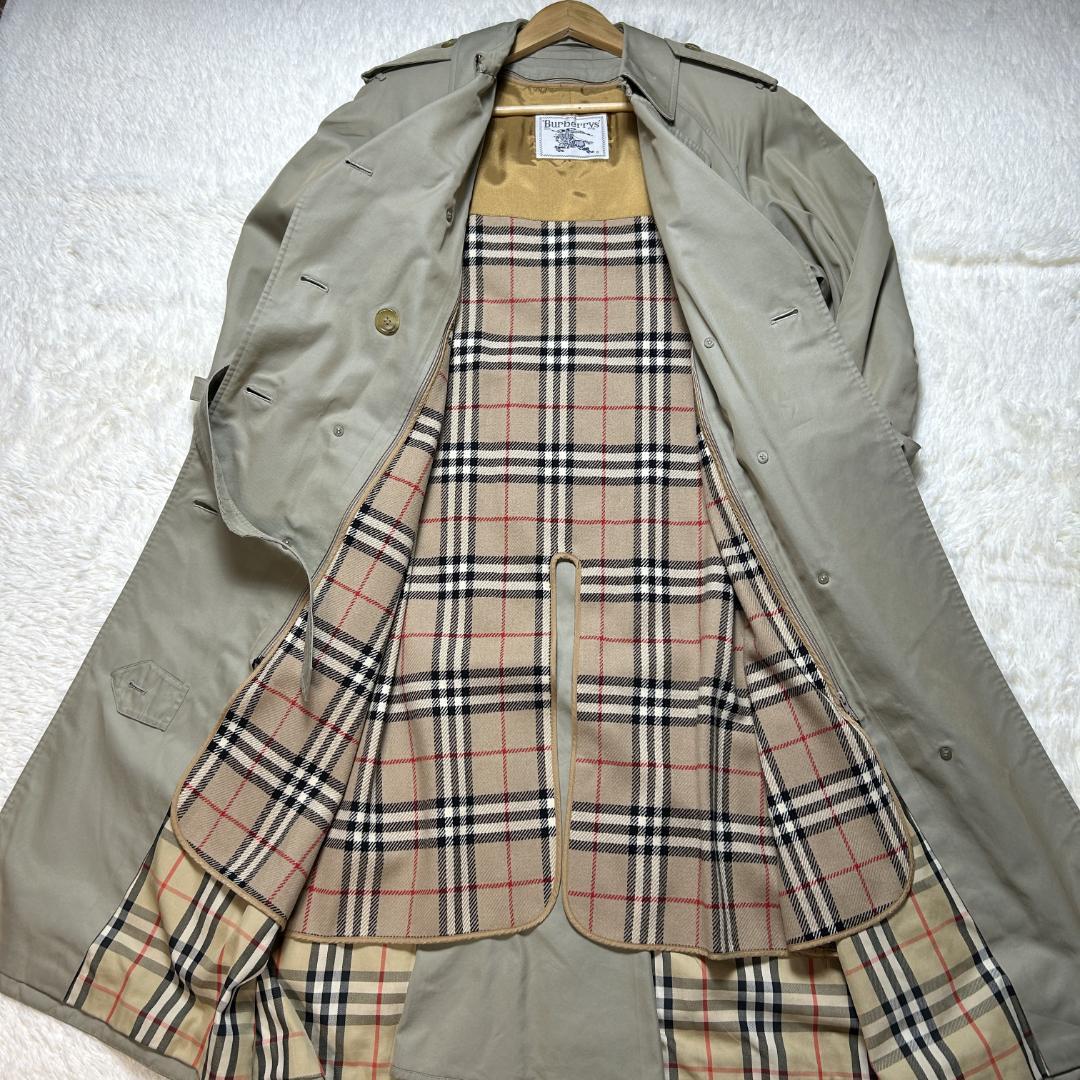 美品✨バーバリー トレンチコート ライナー付 ロング丈 ノバチェック M相当