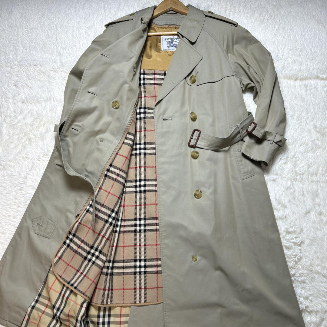 美品✨バーバリー トレンチコート ライナー付 ロング丈 ノバチェック M相当