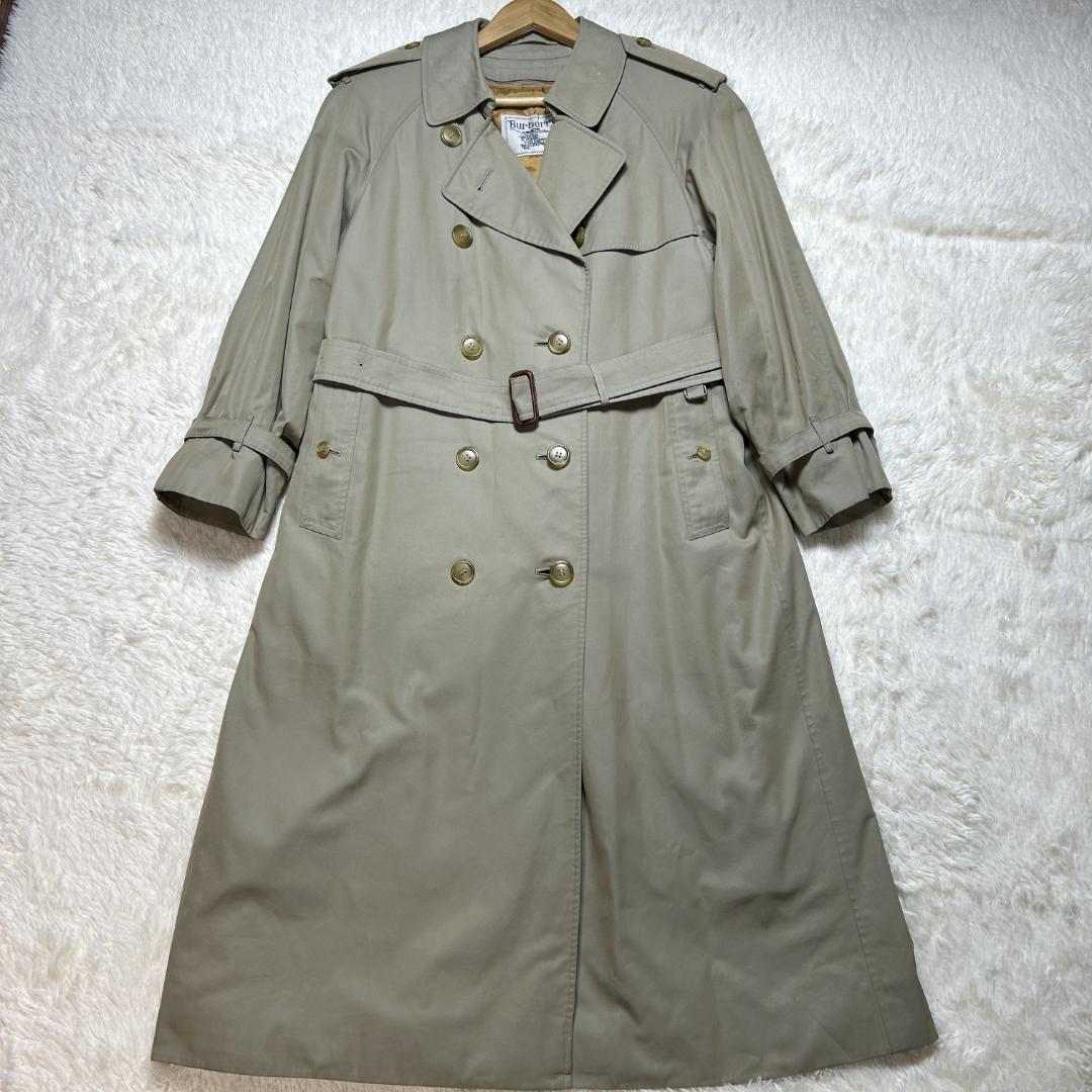 美品✨バーバリー トレンチコート ライナー付 ロング丈 ノバチェック M相当