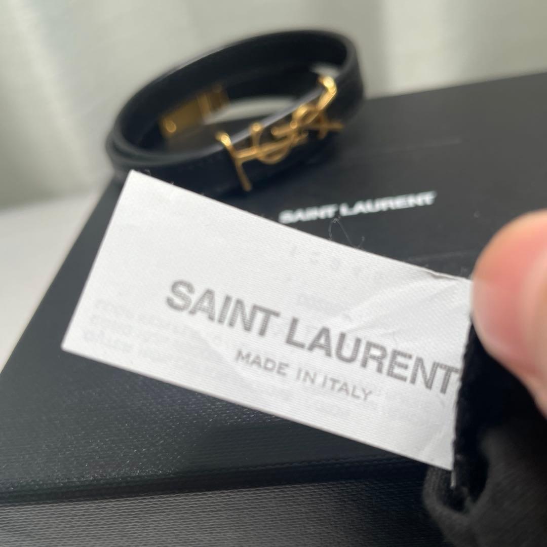 美品 SAINT LAURENT オピウム ダブルラップ ブレスレット