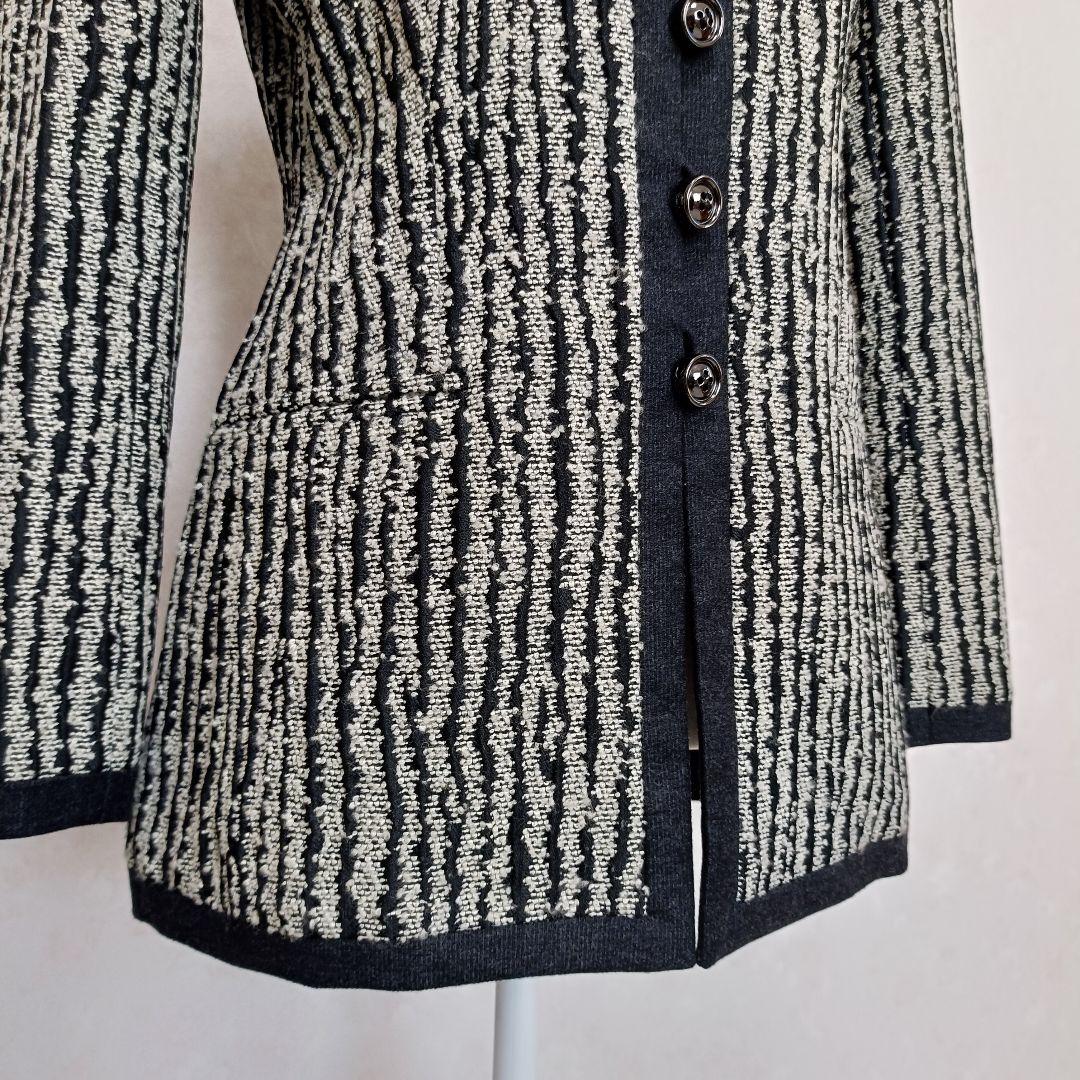 美品 クリスチャンディオール ノーカラーツイード調ジャケット ヴィンテージ 9号