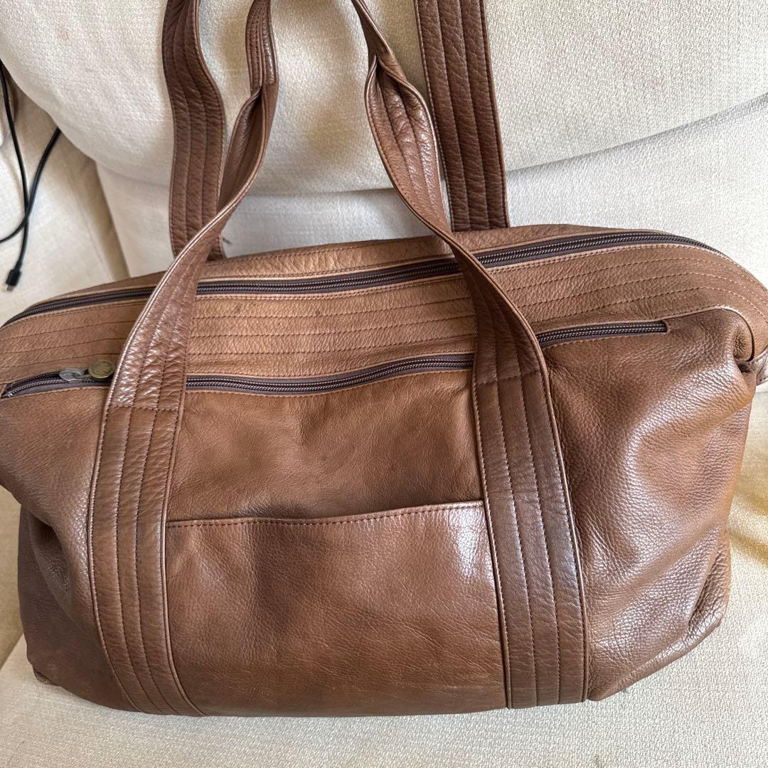 ブラウンレザー ボストンバッグ beau dessin