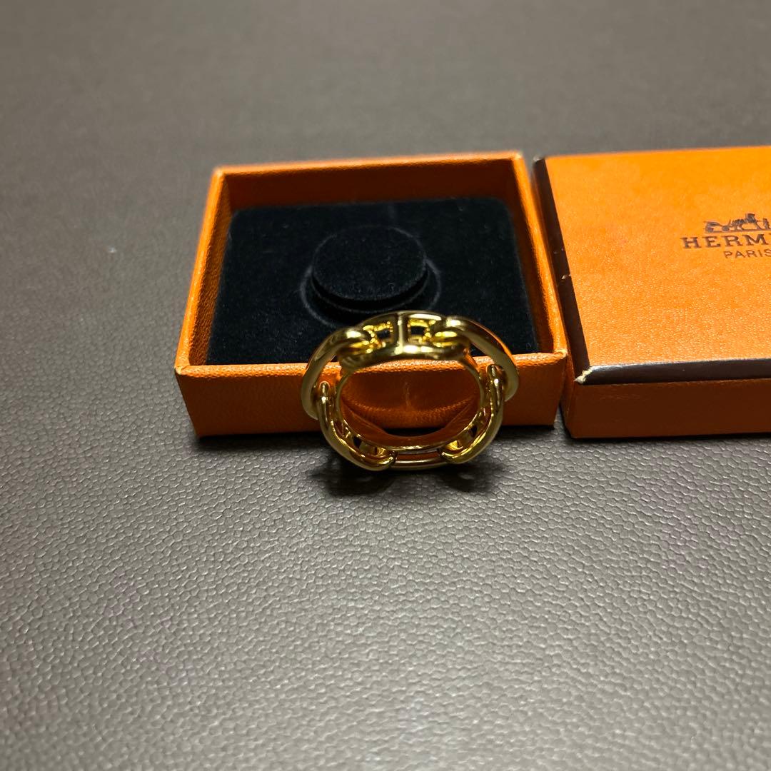 HERMES スカーフリング　ゴールド　 箱付き　未使用品