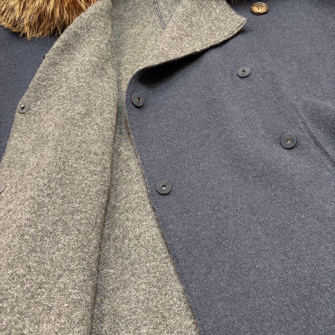 未使用品 BRUNELLO CUCINELLI カシミヤ100 ポンチョ ファー