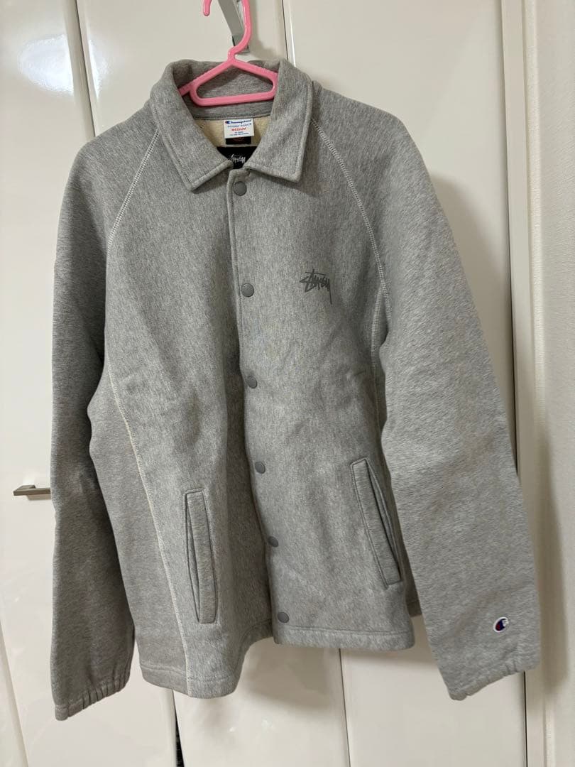 STUSSY×Championビッグプリントカバーオール　ステューシー　リバース