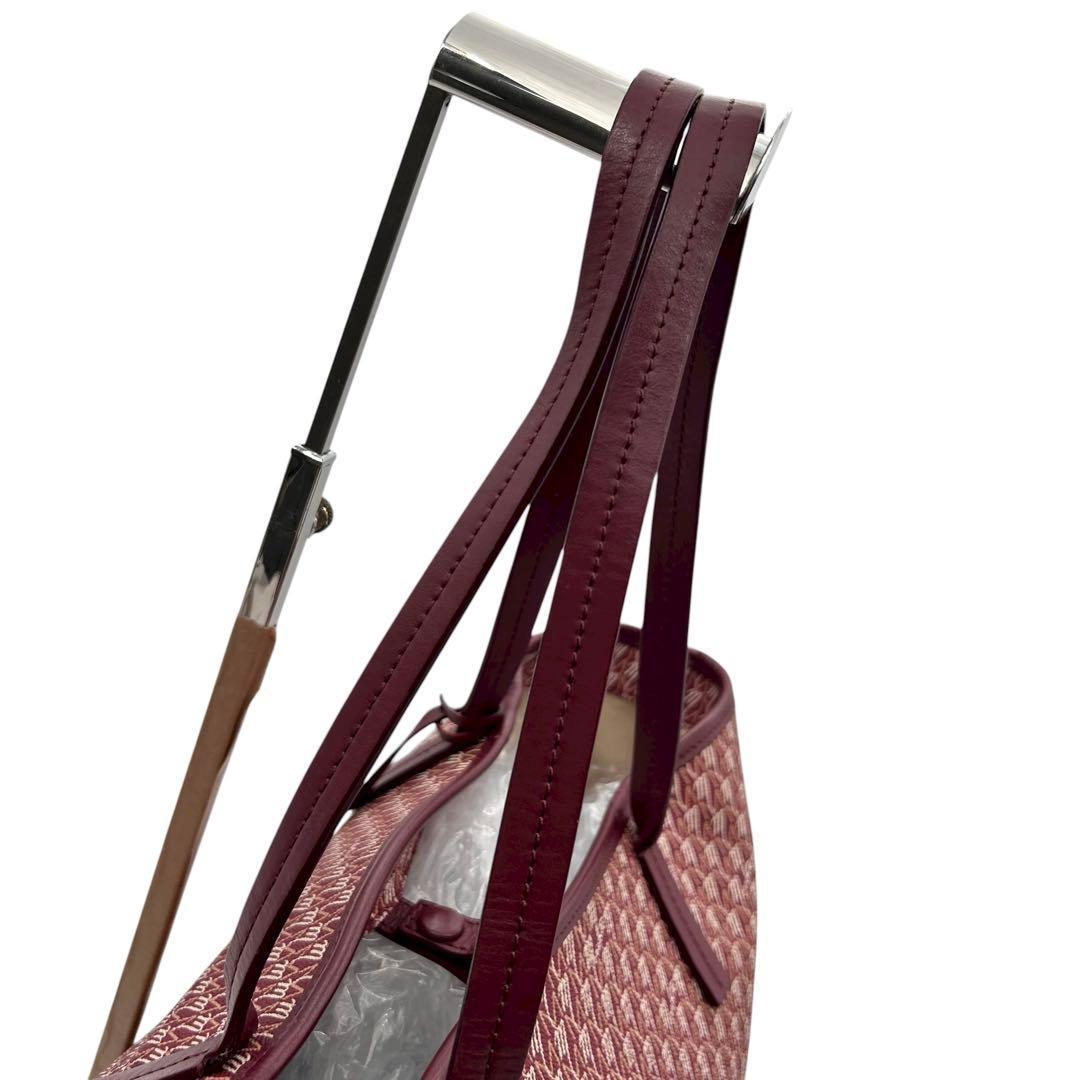 極美品　モラビト　オートグラフ GM　トートバッグ　レッド　pvc　レザー　A4