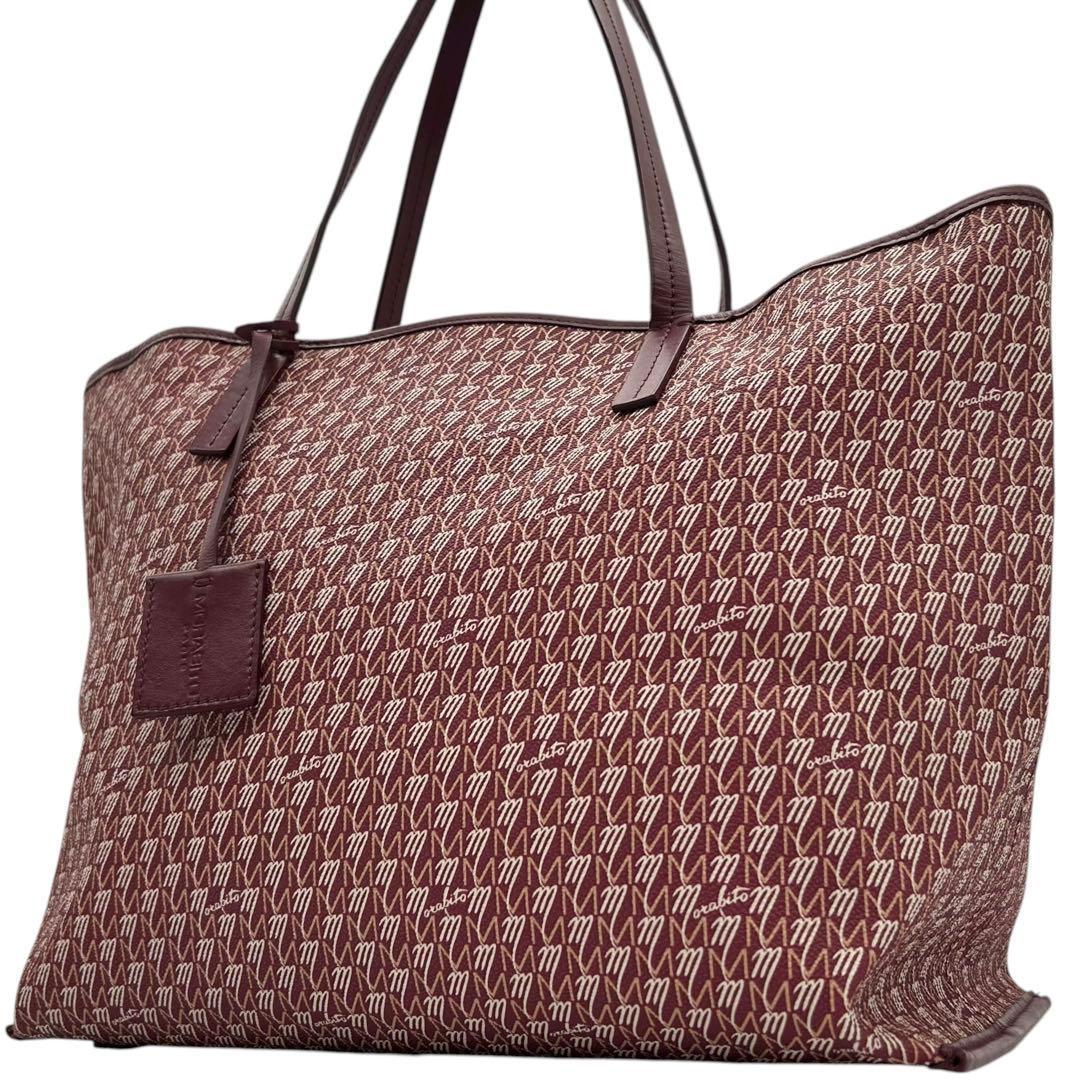 極美品　モラビト　オートグラフ GM　トートバッグ　レッド　pvc　レザー　A4