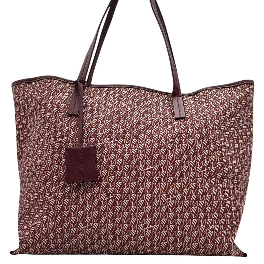 極美品　モラビト　オートグラフ GM　トートバッグ　レッド　pvc　レザー　A4