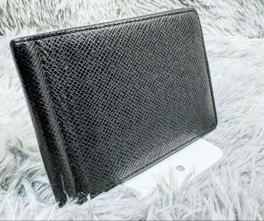 超美品　ルイヴィトン　ポルトフォイユ　パンス　タイガ　マネークリップ　紳士　黒