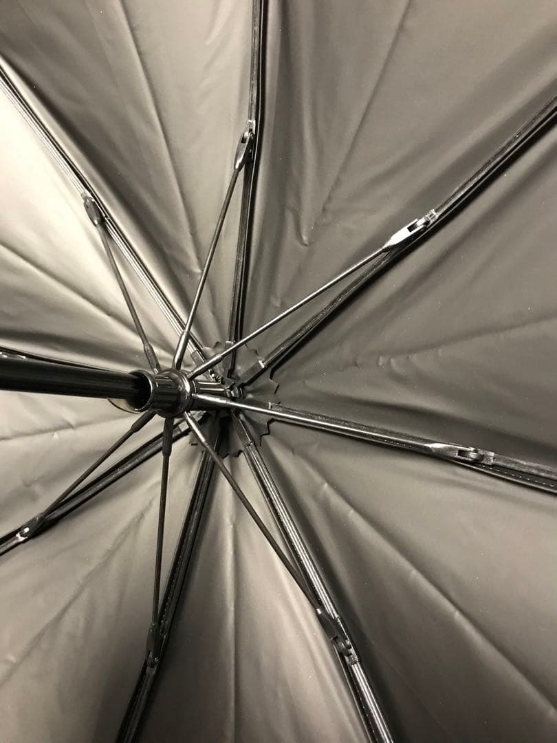 サンバリア100　2段折　キューブ　グレー　木ストレート手元