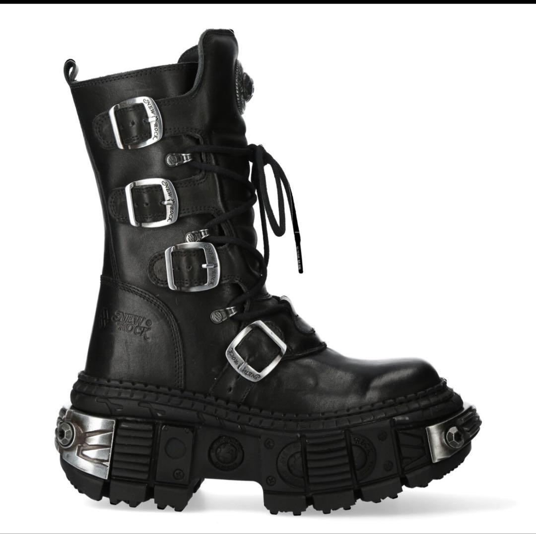 M-WALL1473-S3 / プレート / 厚底ブーツ /本革NEW ROCK