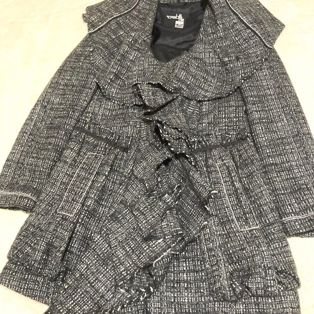 MARITHE FRANCOIS GIRBAUDフリル コート アルパカ モヘヤ