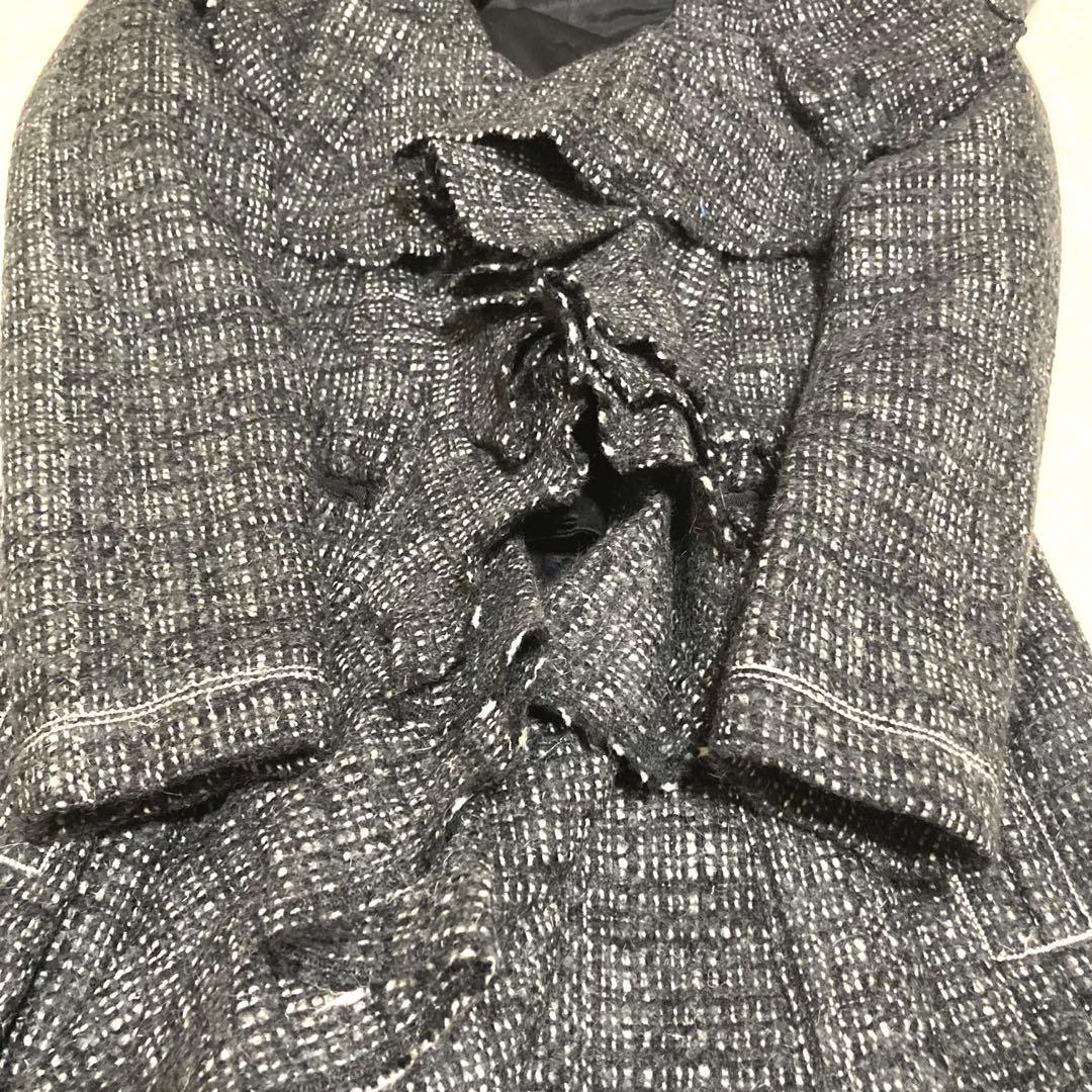 MARITHE FRANCOIS GIRBAUDフリル コート アルパカ モヘヤ