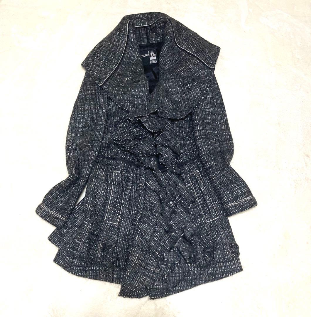 MARITHE FRANCOIS GIRBAUDフリル コート アルパカ モヘヤ