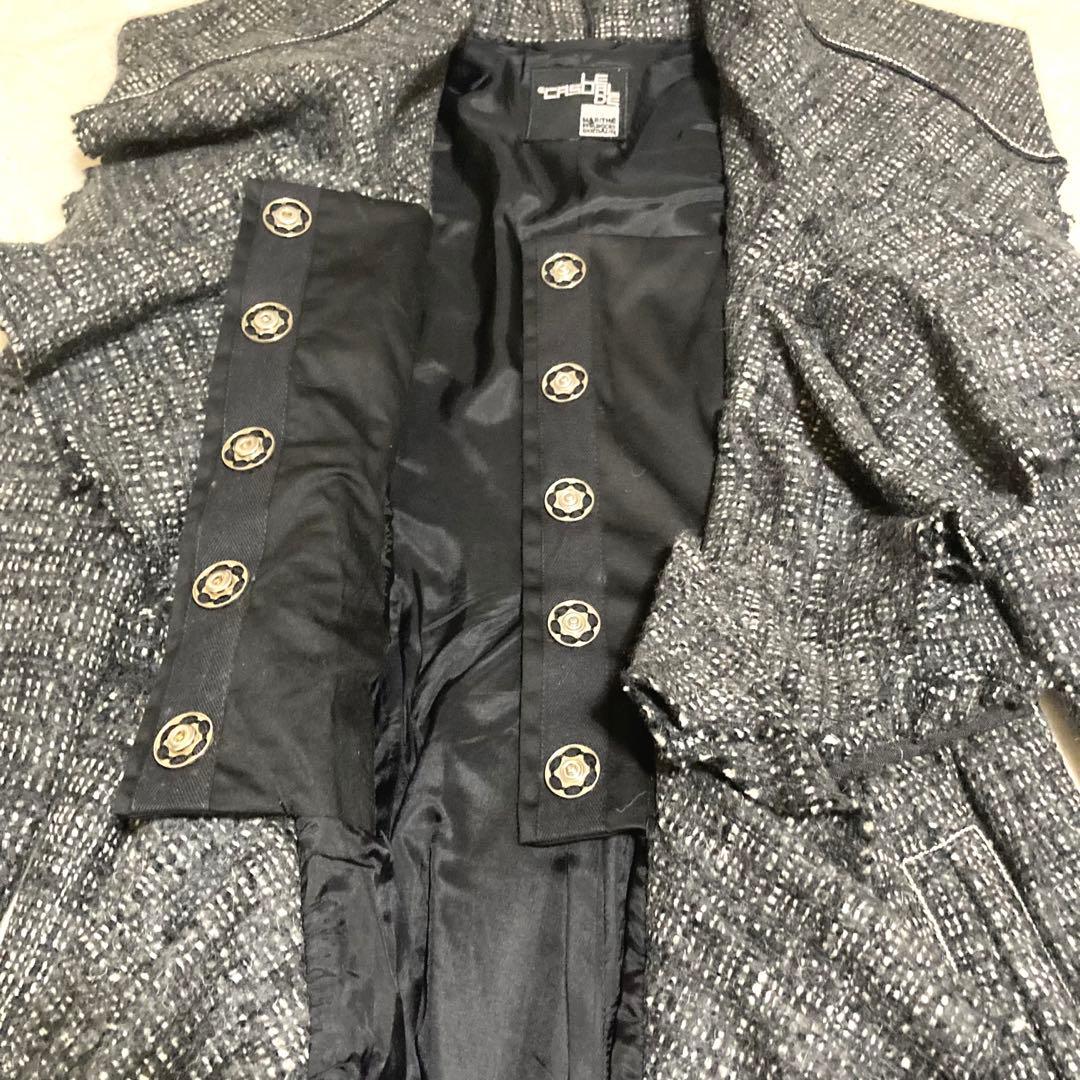 MARITHE FRANCOIS GIRBAUDフリル コート アルパカ モヘヤ