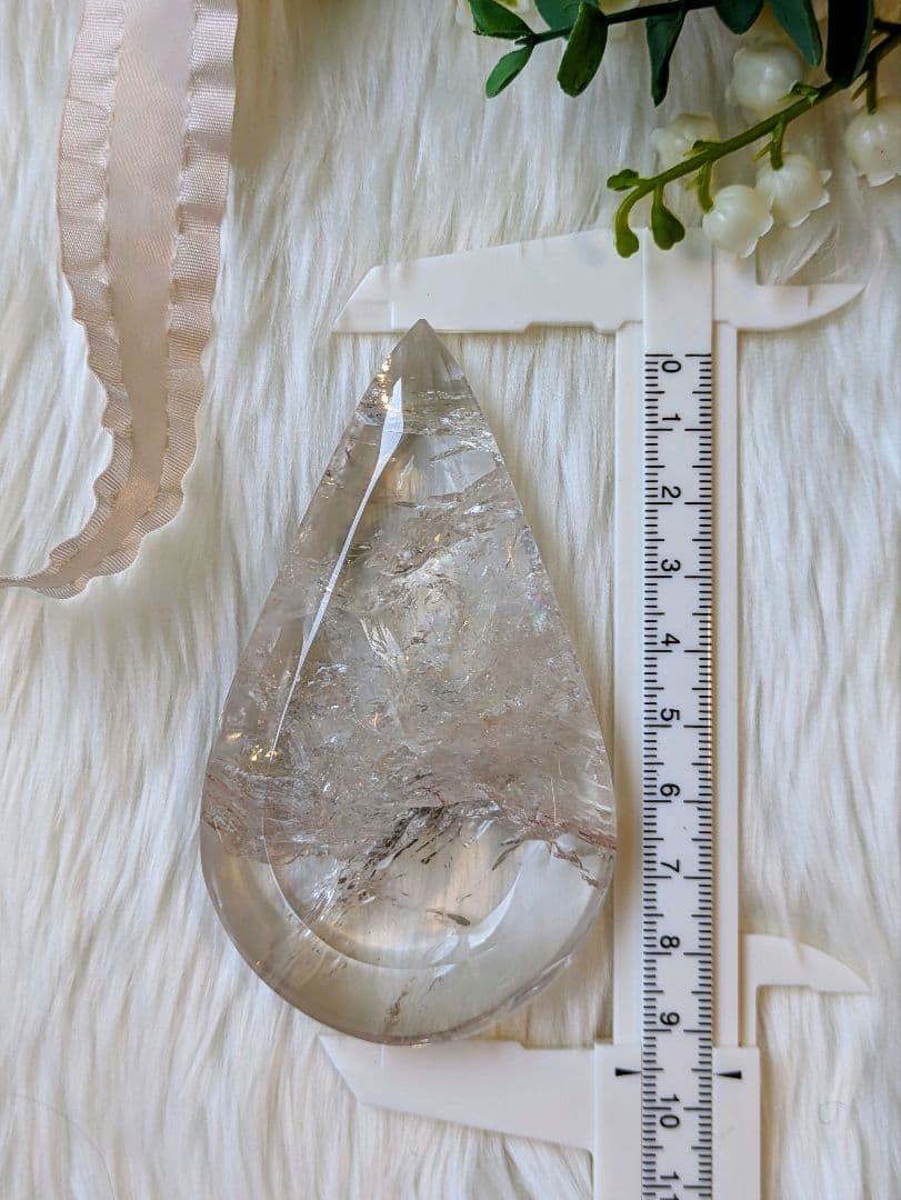 高品質　♡ピンクアゼツライト（通称） ピンククリアクォーツ♡ 　雫　虹