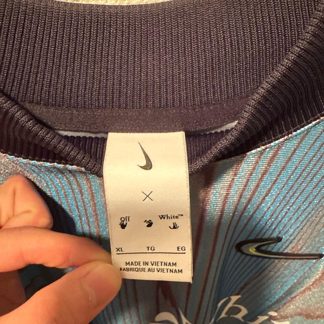 トップス NIKExOFF-WHITE JERSEY IMPERIAL BLUE