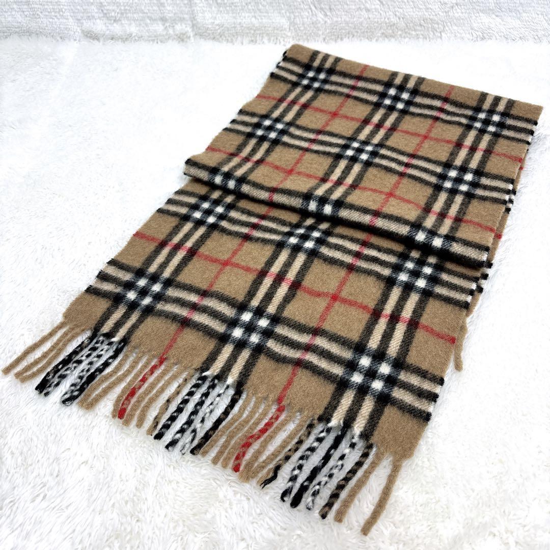 Burberry バーバリー ノバチェック カシミヤ100% マフラー