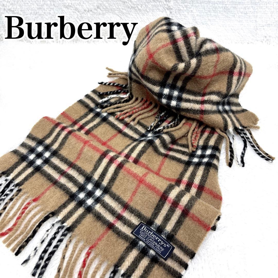 Burberry バーバリー ノバチェック カシミヤ100% マフラー