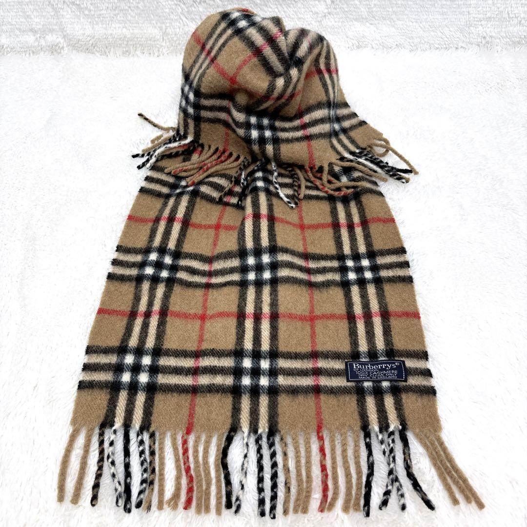 Burberry バーバリー ノバチェック カシミヤ100% マフラー