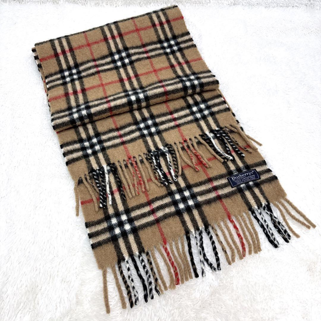Burberry バーバリー ノバチェック カシミヤ100% マフラー