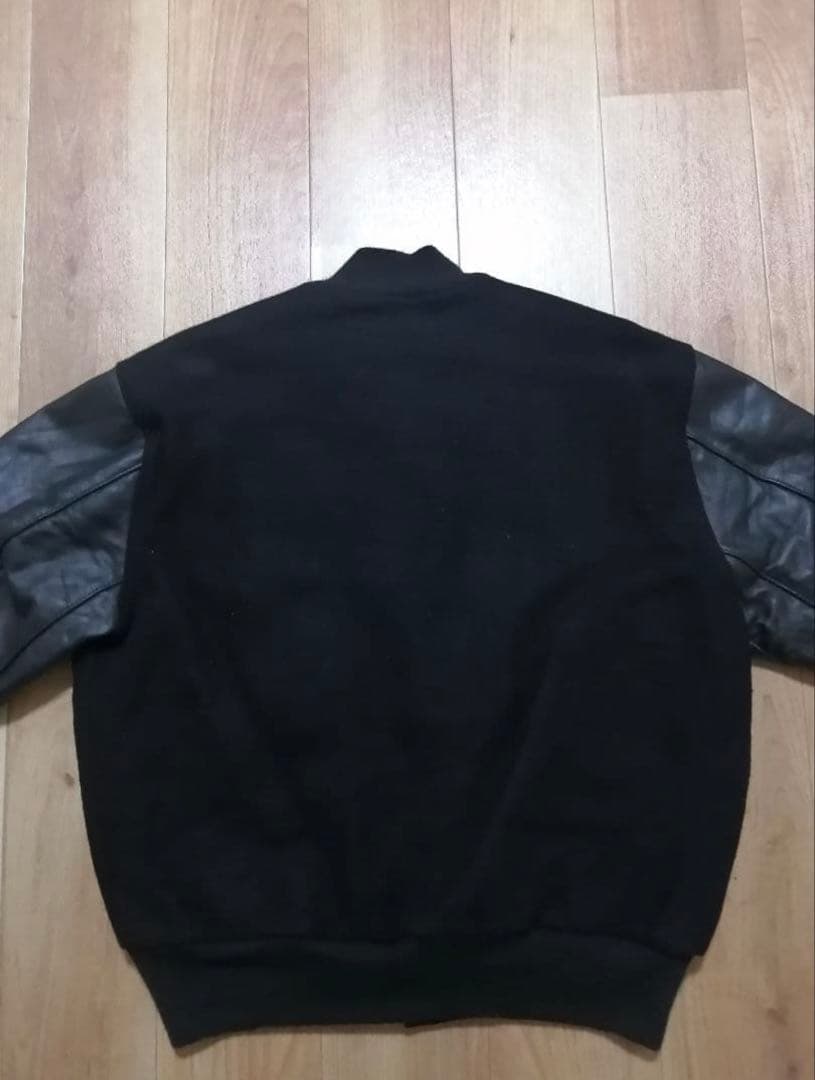 90sUSA製 DeLONG スタジャン レザージャケット 黒 XL