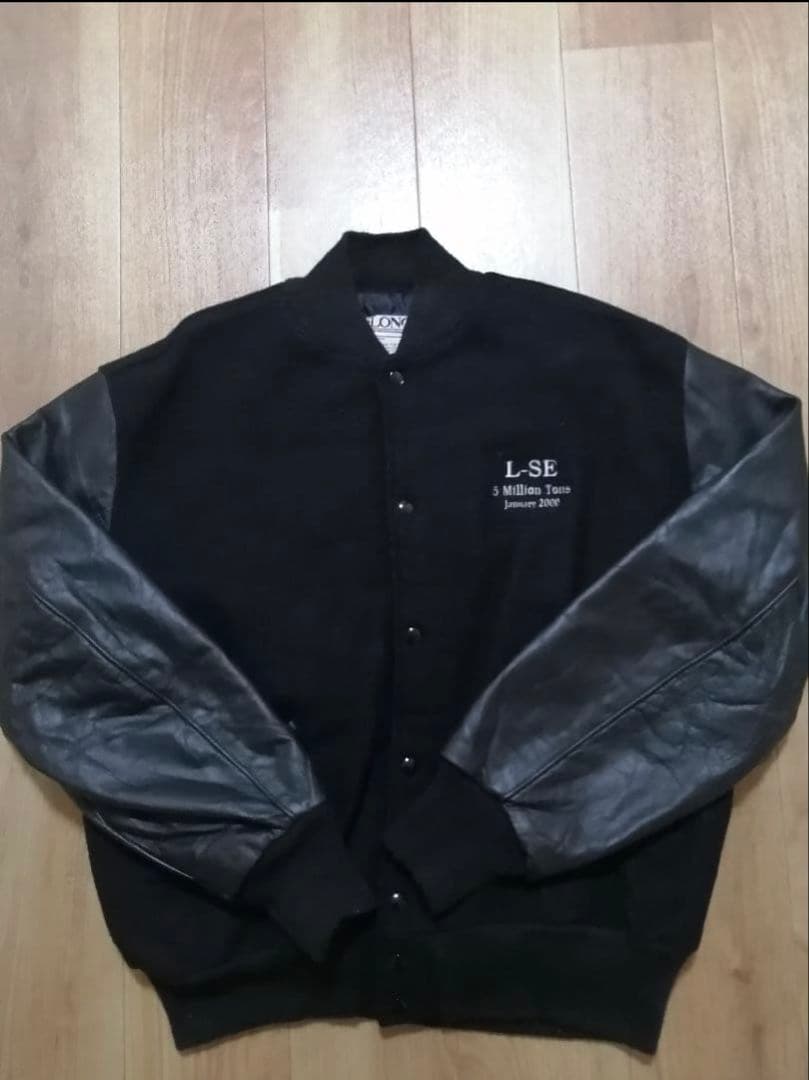 90sUSA製 DeLONG スタジャン レザージャケット 黒 XL