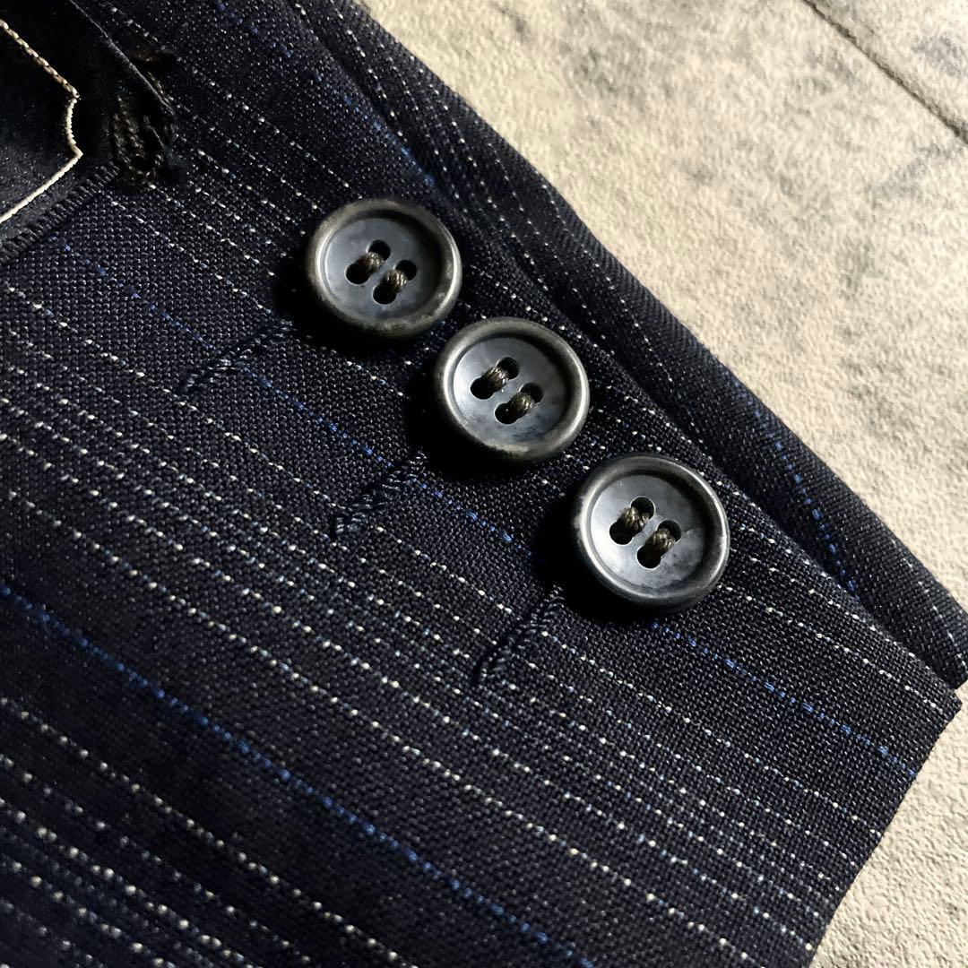 未使用 Christian Dior ディオールネクタイ 極上ウール 濃紺スーツ