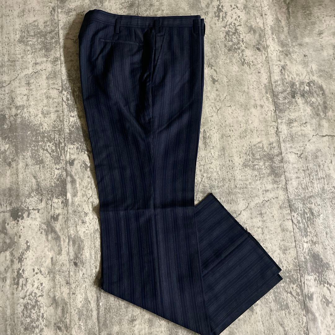 未使用 Christian Dior ディオールネクタイ 極上ウール 濃紺スーツ