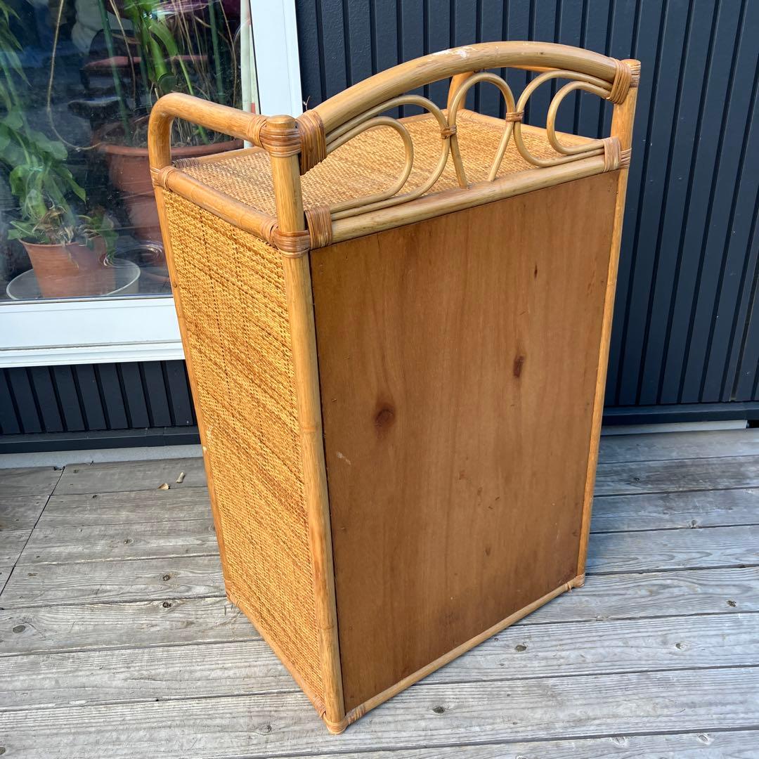 ② 昭和レトロ ラタンチェスト 5段6杯 引き出し箪笥 古家具 ビンテージ