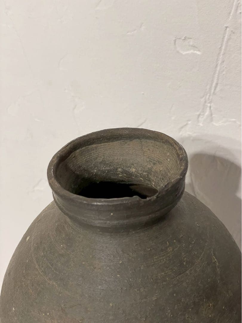 も須恵器 古陶磁 壺 花瓶 インテリア 時代物 朝鮮