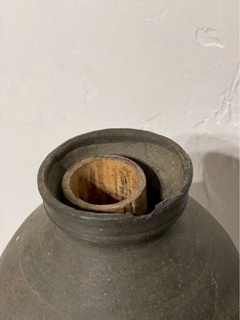 も須恵器 古陶磁 壺 花瓶 インテリア 時代物 朝鮮