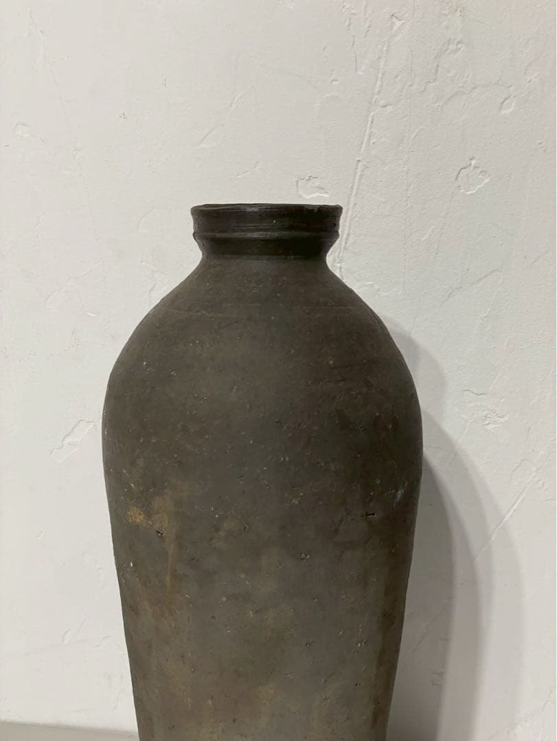 も須恵器 古陶磁 壺 花瓶 インテリア 時代物 朝鮮