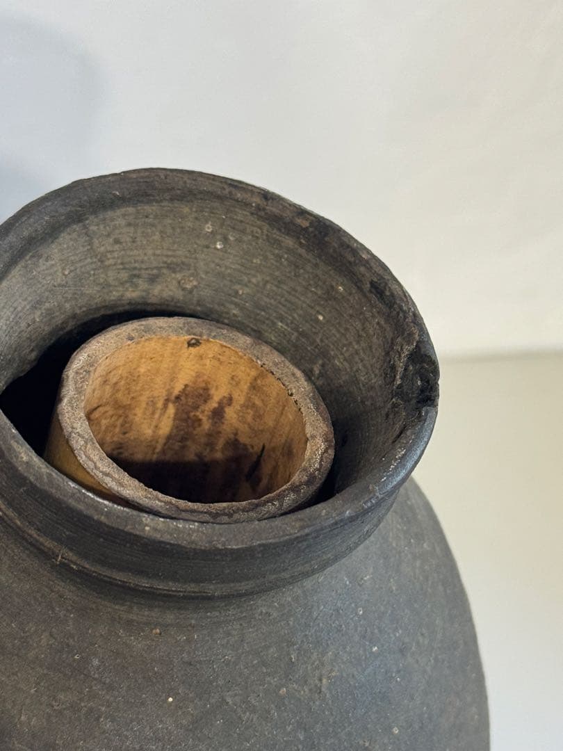 も須恵器 古陶磁 壺 花瓶 インテリア 時代物 朝鮮