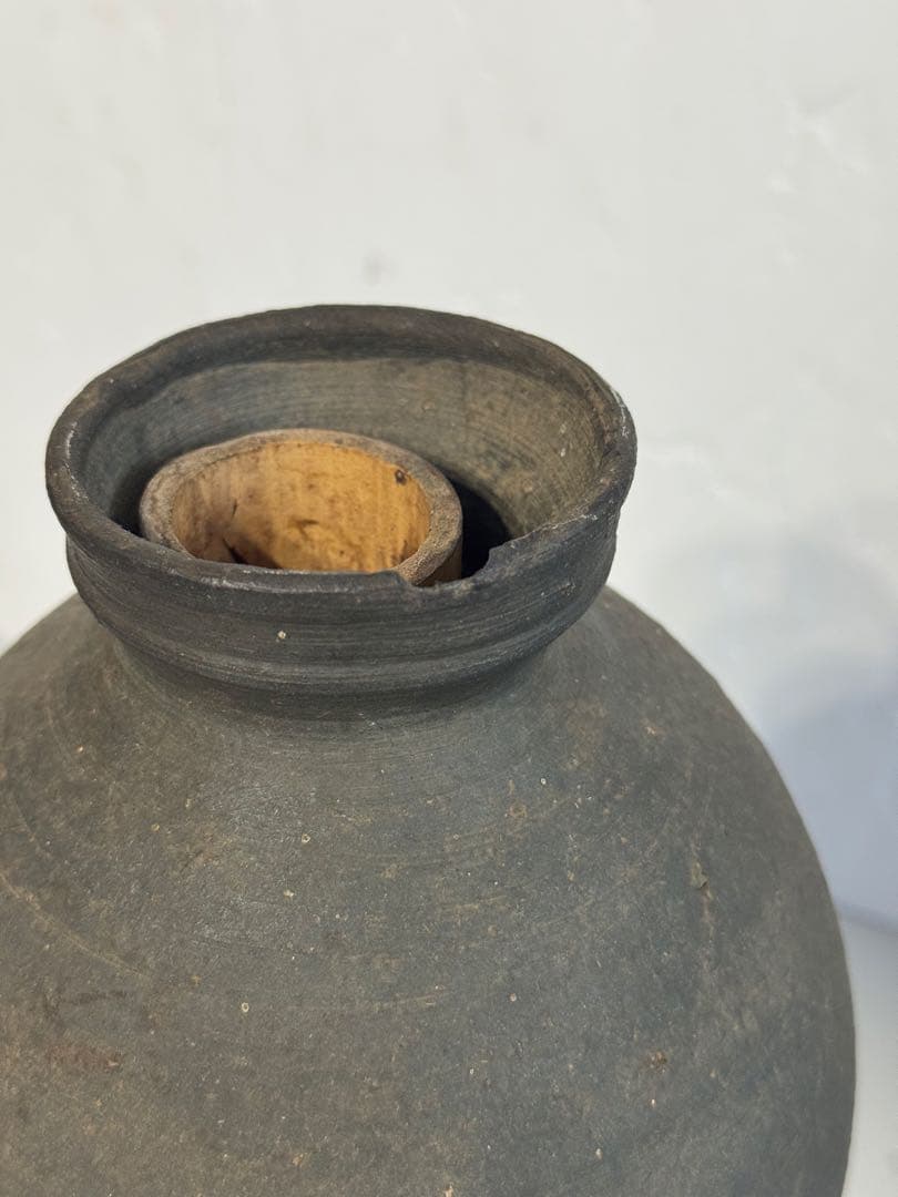 も須恵器 古陶磁 壺 花瓶 インテリア 時代物 朝鮮