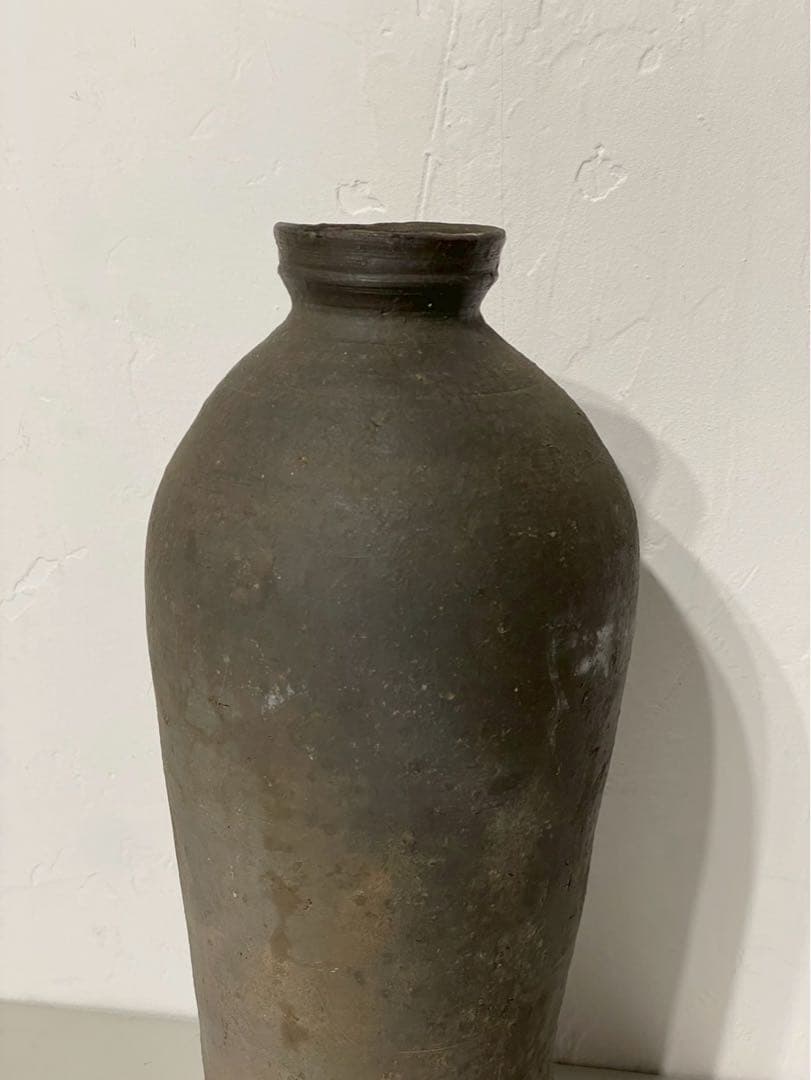 も須恵器 古陶磁 壺 花瓶 インテリア 時代物 朝鮮